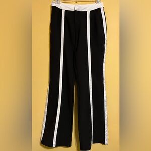 AKIRA Black and White Striped Pant